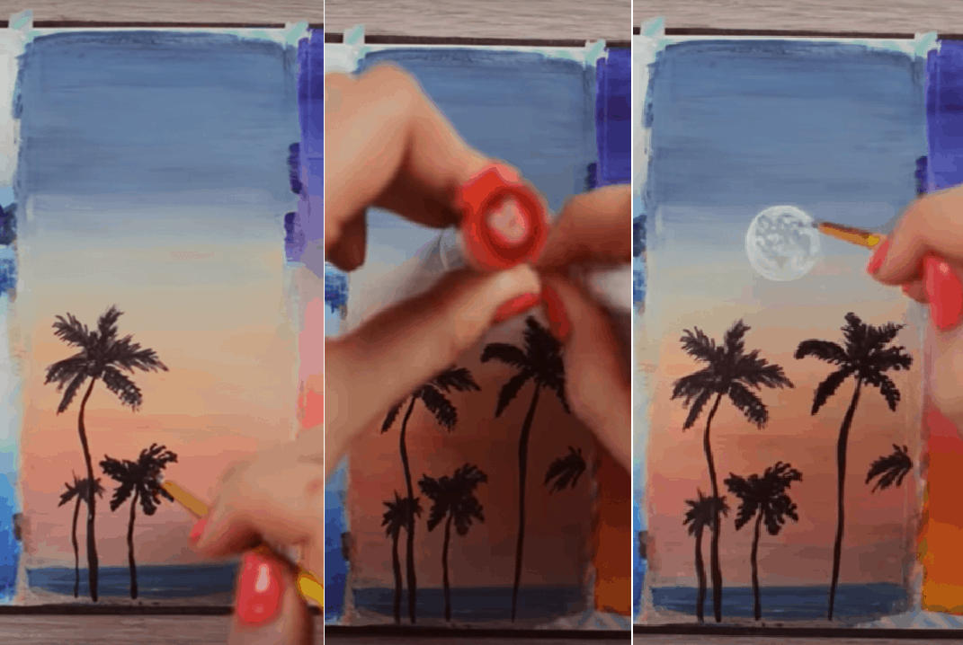 easy acrylic paintings for beginners
