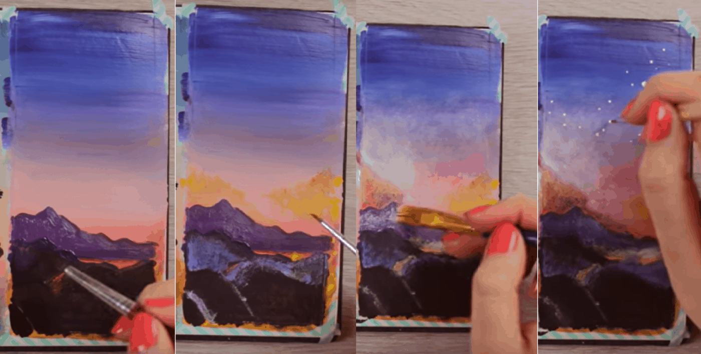 easy acrylic paintings for beginners