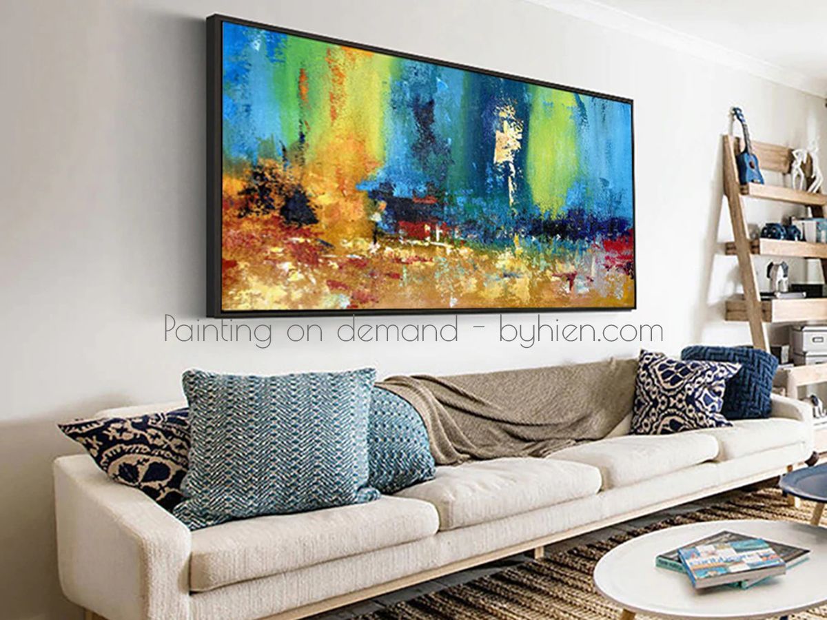 Large Paintings For Living Room, Large Living Room Oil Paintings