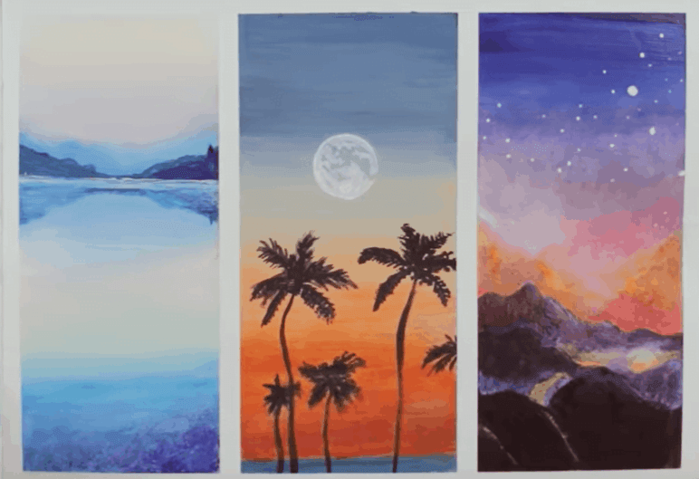 The triple easy acrylic paintings for beginners